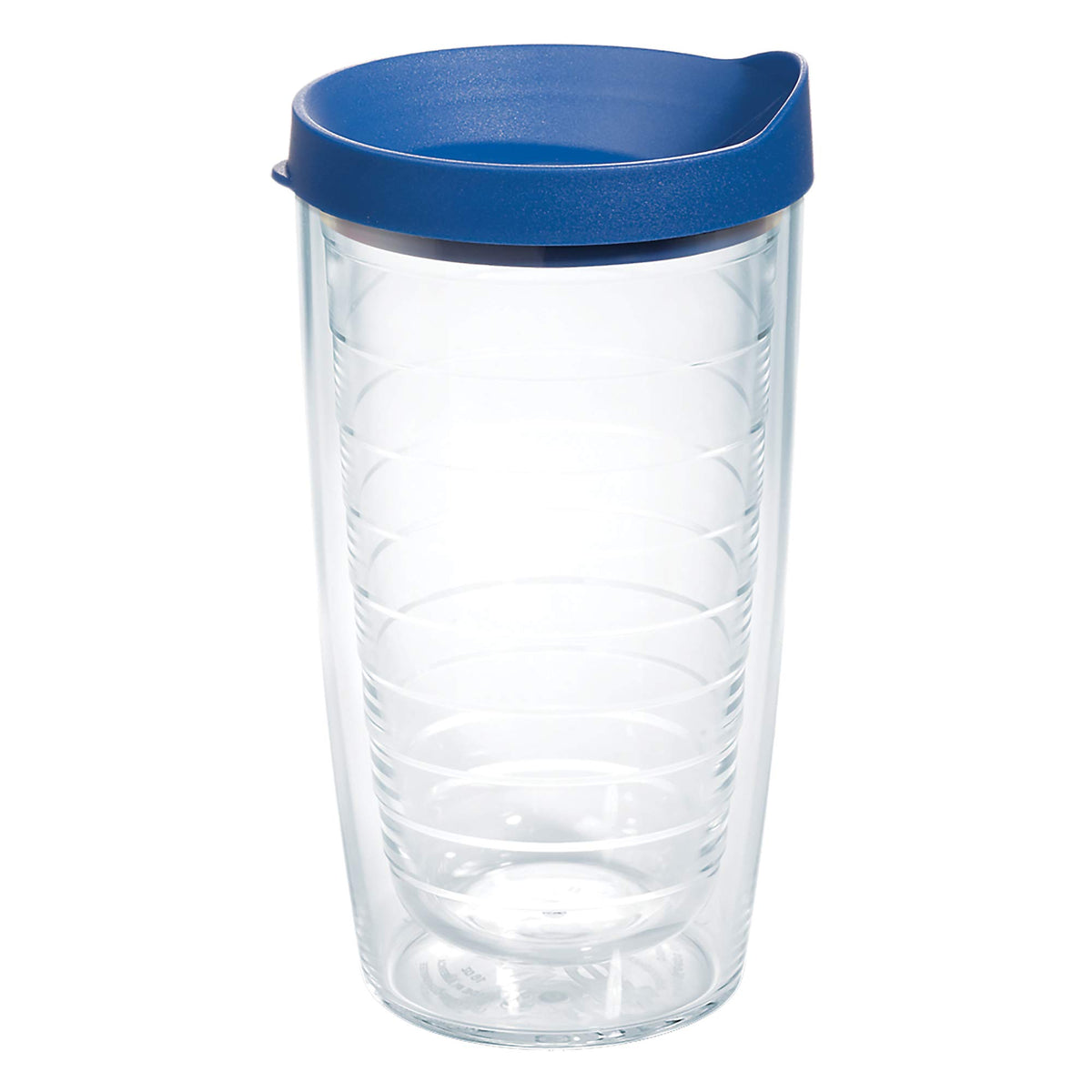 Tervis Clear & Colorful Lidded Made in USA Double Walled Insulated Tumbler Travel Cup Keeps Drinks Cold & Hot, 16oz Mug, Black Lid