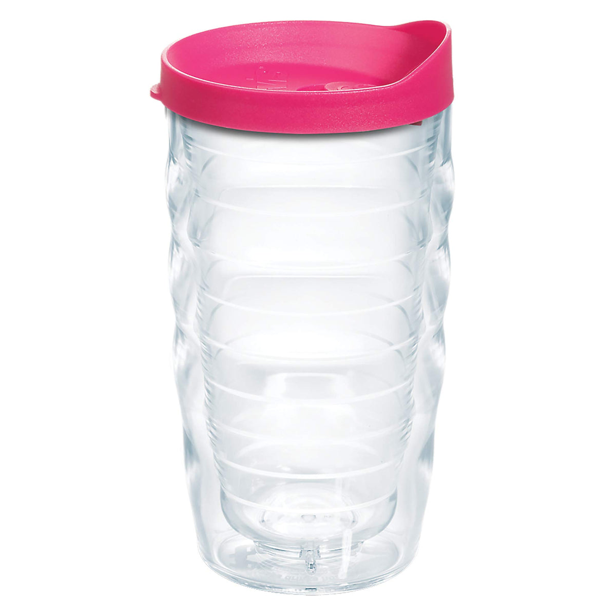 Tervis Clear & Colorful Lidded Made in USA Double Walled Insulated Tumbler Travel Cup Keeps Drinks Cold & Hot, 16oz Mug, Black Lid