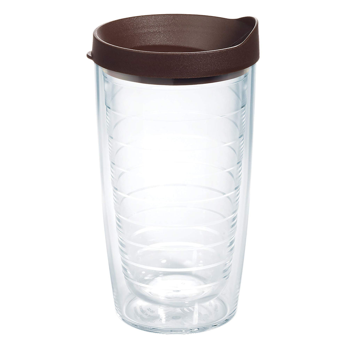 Tervis Clear & Colorful Lidded Made in USA Double Walled Insulated Tumbler Travel Cup Keeps Drinks Cold & Hot, 16oz Mug, Black Lid