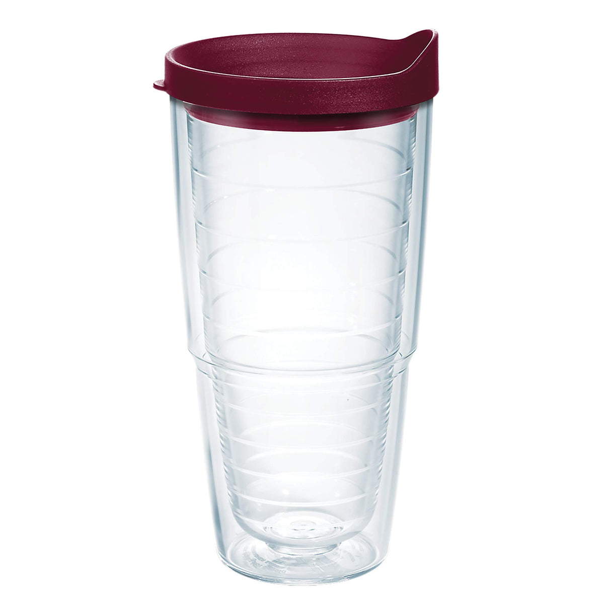 Tervis Clear & Colorful Lidded Made in USA Double Walled Insulated Tumbler Travel Cup Keeps Drinks Cold & Hot, 16oz Mug, Black Lid