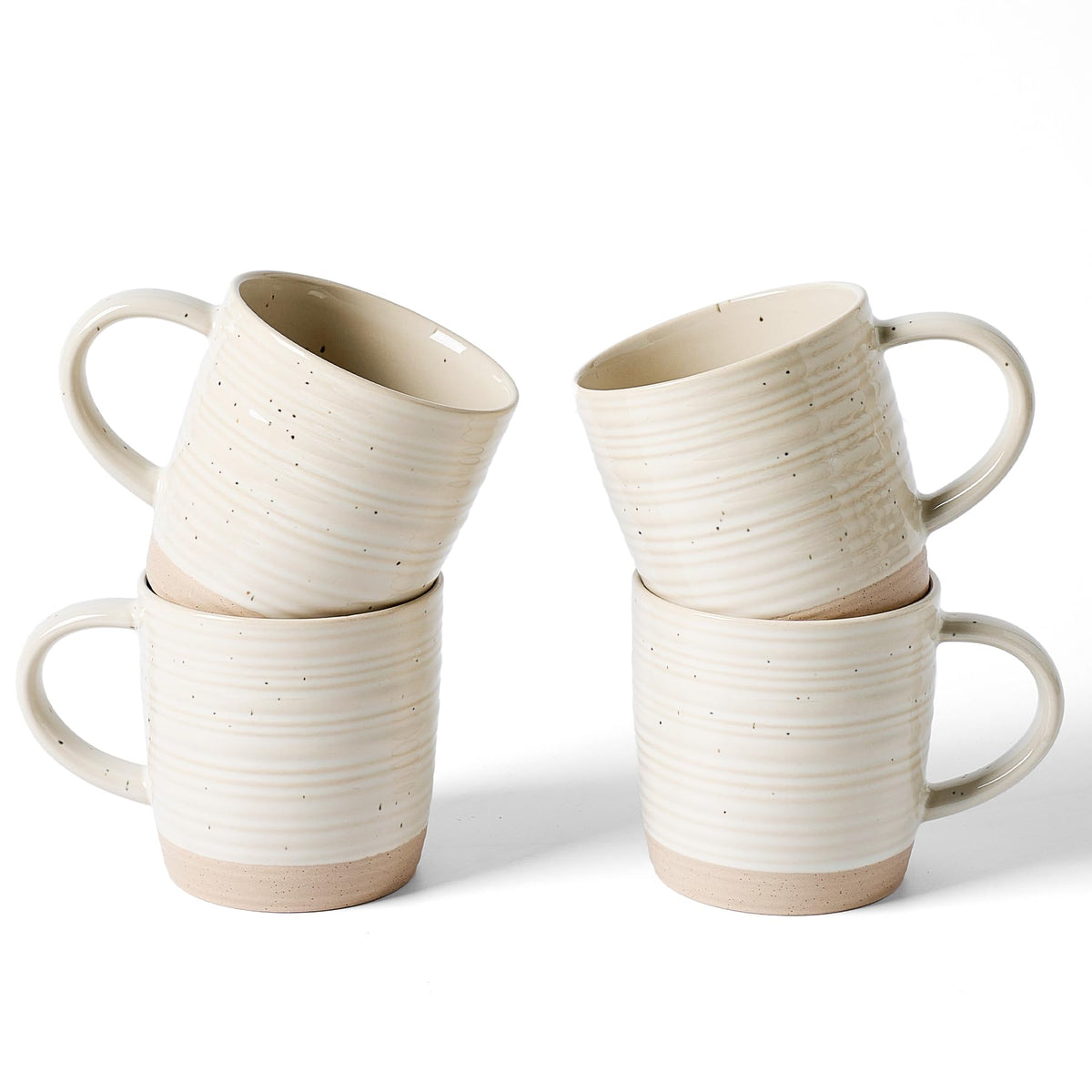 famiware Coffee Mugs Set of 6, 13 oz Mug Set, Ceramic Cup Set with Handle