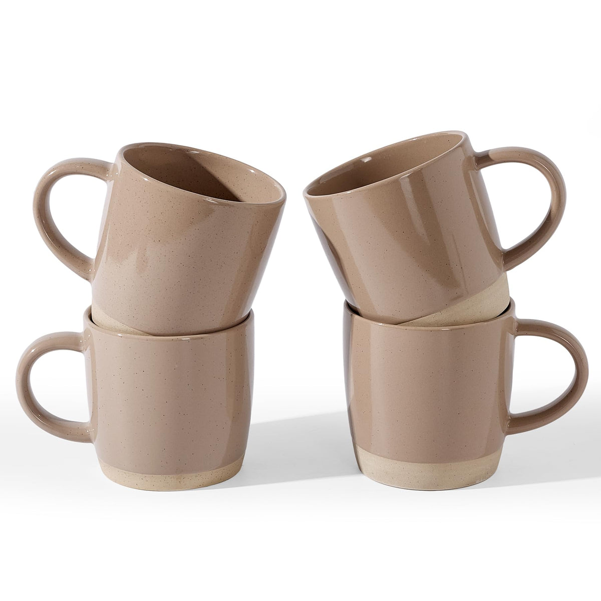 famiware Mercury Coffee Mugs 13 oz, Coffee Mugs Set of 4 with Handle, Cups for Latte, Hot Tea, Cappuccino, Mocha, Cocoa, Multi-color
