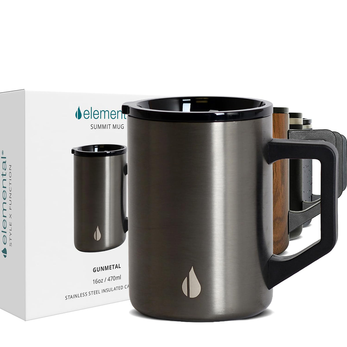 Elemental Summit 16oz Insulated Coffee Mug Stainless Steel Cup w/Lid