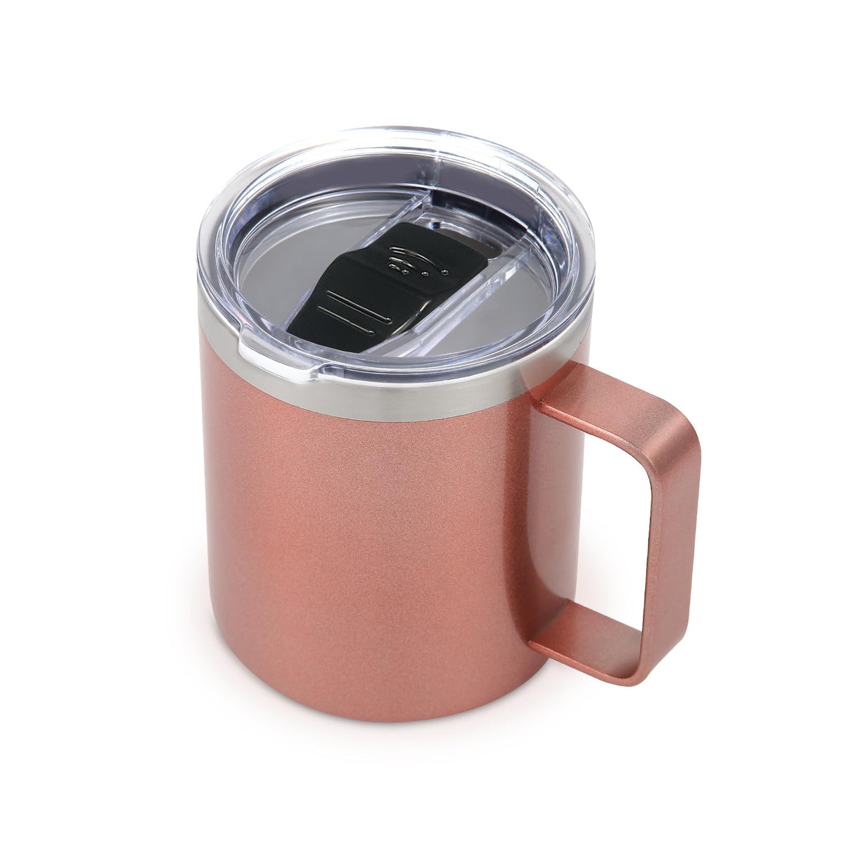 Volhoply 14oz Insulated Stainless Steel Coffee Mug with Lid Bulk 8 Pack,Double Wall Vacuum Travel Coffee Cup with Handle,Reusable Metal Cups Tumbler Cup, Camping Mugs,Ideal Gifts(Mix,8)