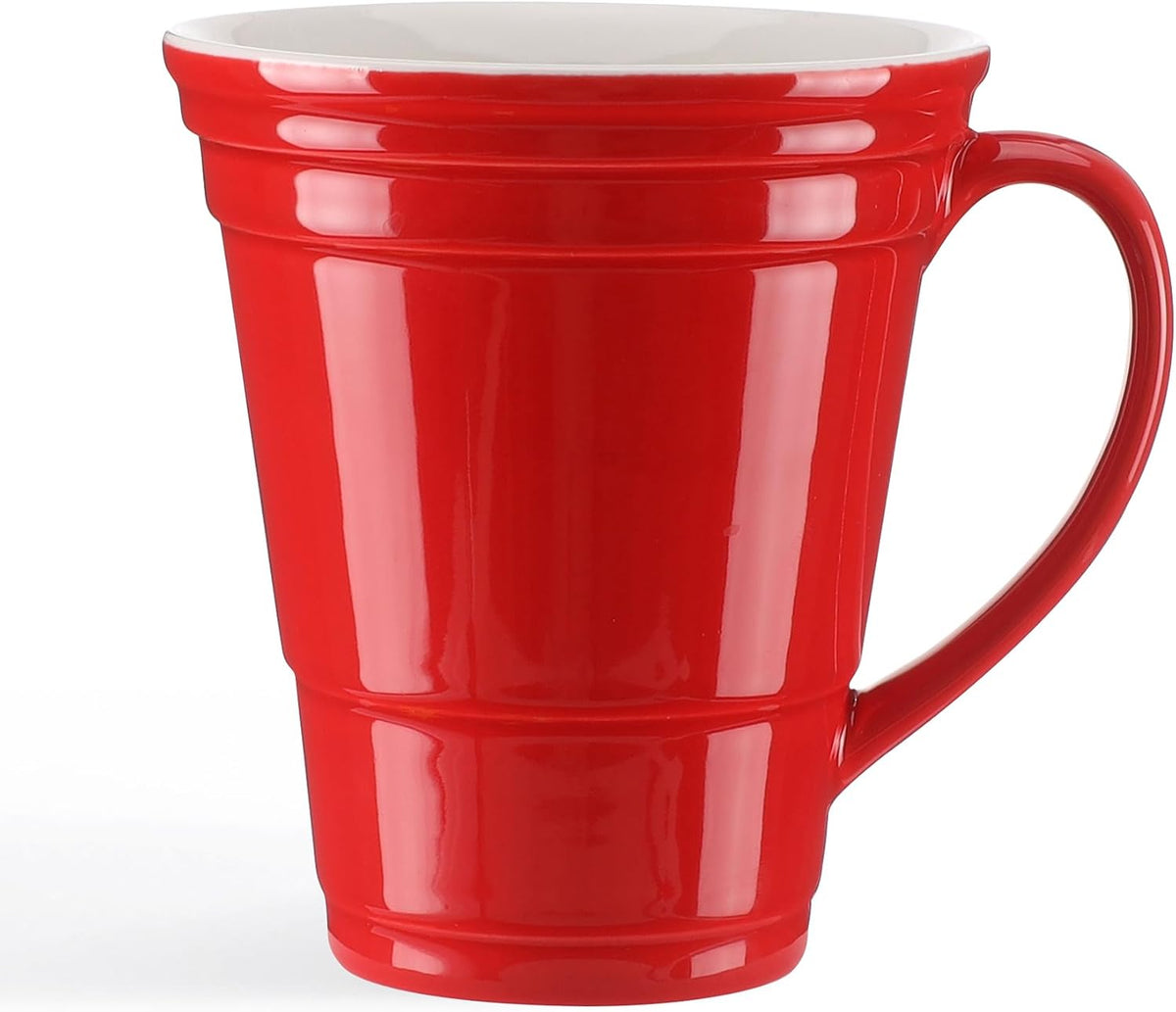 HOME SMILE Novelty Coffee Mug for Women Office Work,Ceramic 14 oz Large Coffee Cup,Mothers Day Birthday Gifts for Mom Female Friend Coworker,Red,Microwave & Dishwasher Safe