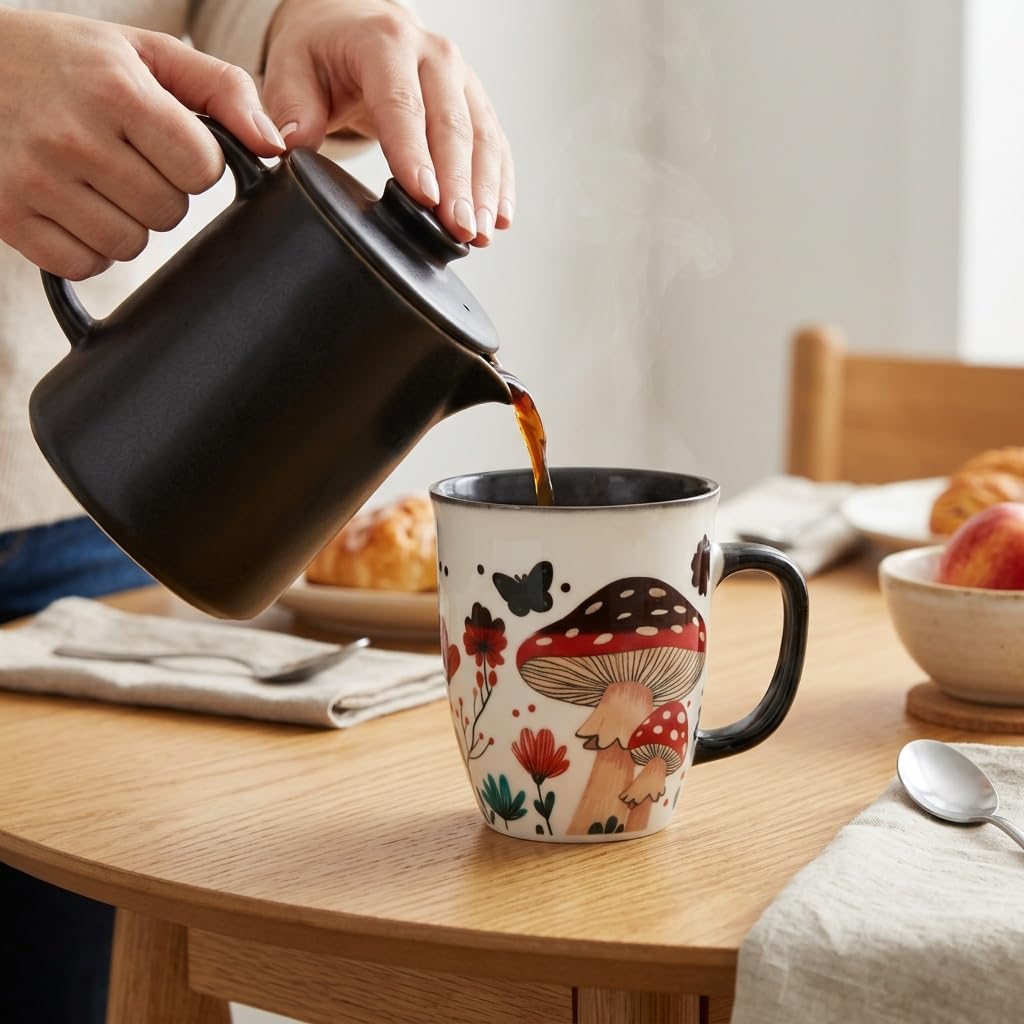 Mushroom Color Changing Coffee Mug, 16oz