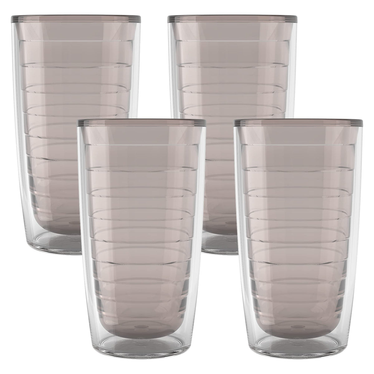 Tervis Clear & Colorful Tabletop Made in USA Double Walled Insulated Tumbler Travel Cup Keeps Drinks Cold & Hot, 16oz Mug, Clear