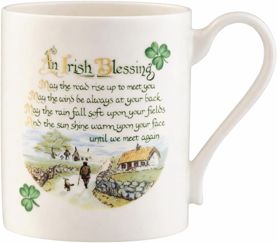 Belleek Irish Blessing Mug | 14oz Parian China | Made in Ireland