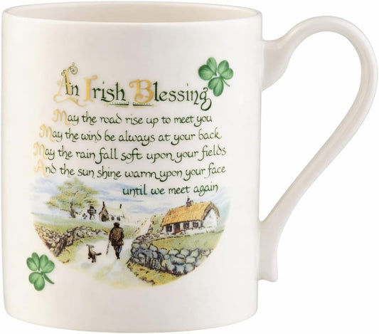 Belleek Irish Blessing Mug | 14oz Parian China | Made in Ireland