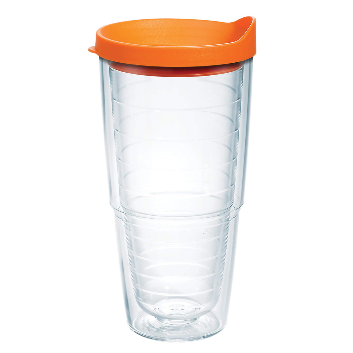 Tervis Clear & Colorful Lidded Made in USA Double Walled Insulated Tumbler Travel Cup Keeps Drinks Cold & Hot, 16oz Mug, Black Lid