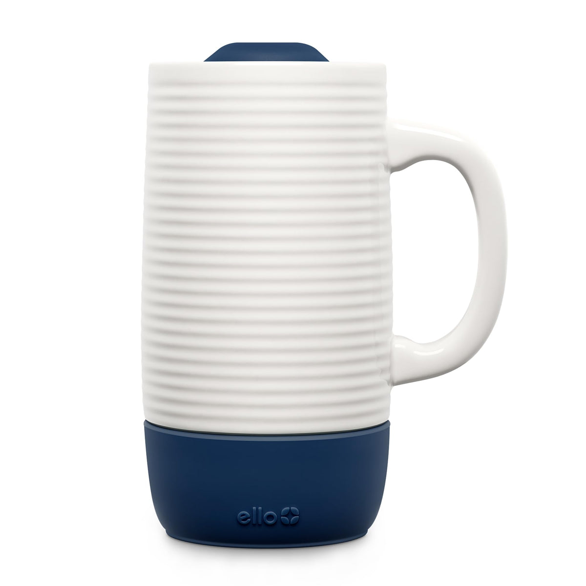 Ello Jane 18oz Ceramic Travel Mug with Handle and Coaster, Alligator