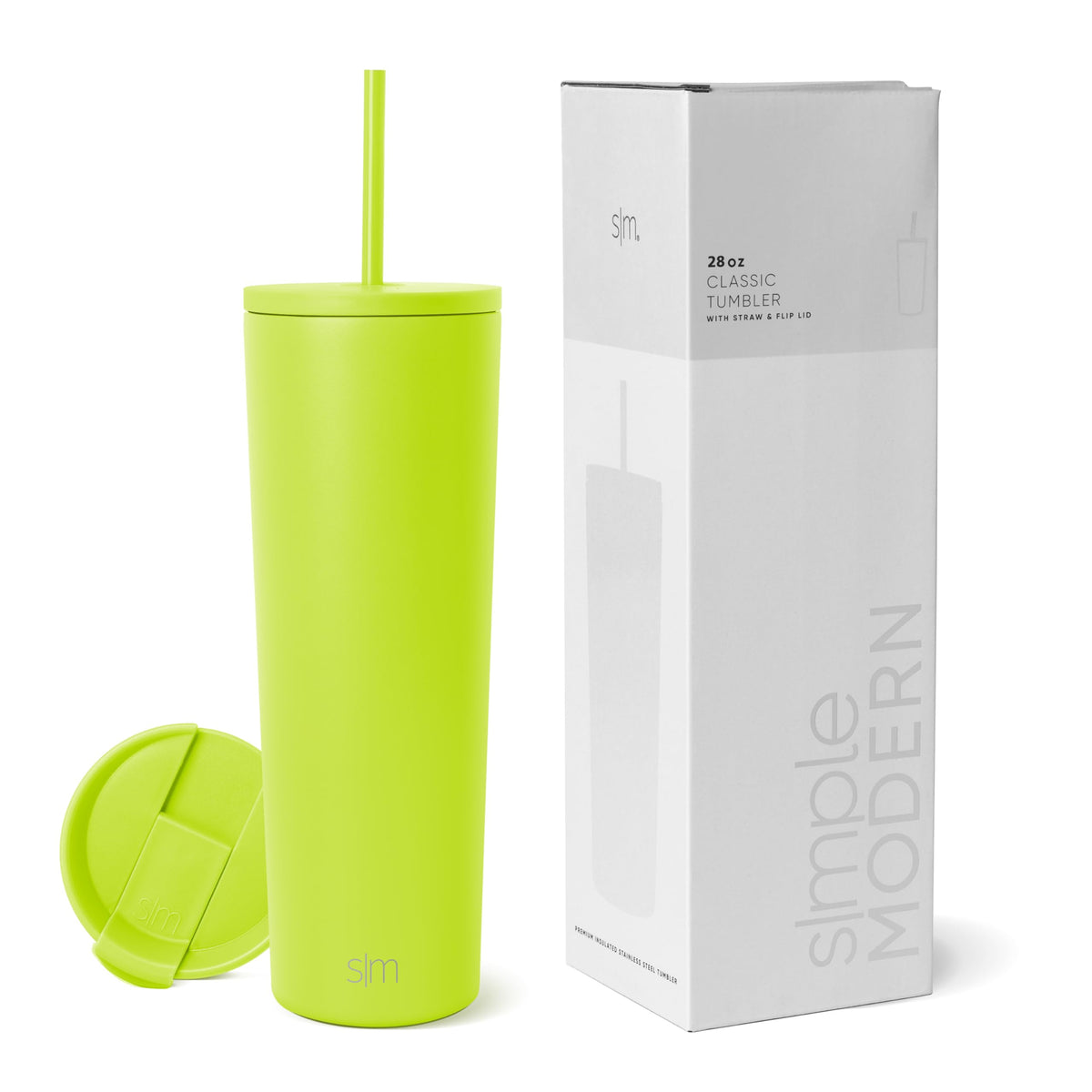 Simple Modern Iced Coffee Tumbler, Insulated | 24oz | Green