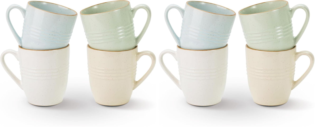 famiware Jupiter Coffee Mugs Set of 4, 13oz Coffee Mug Cups with Handle