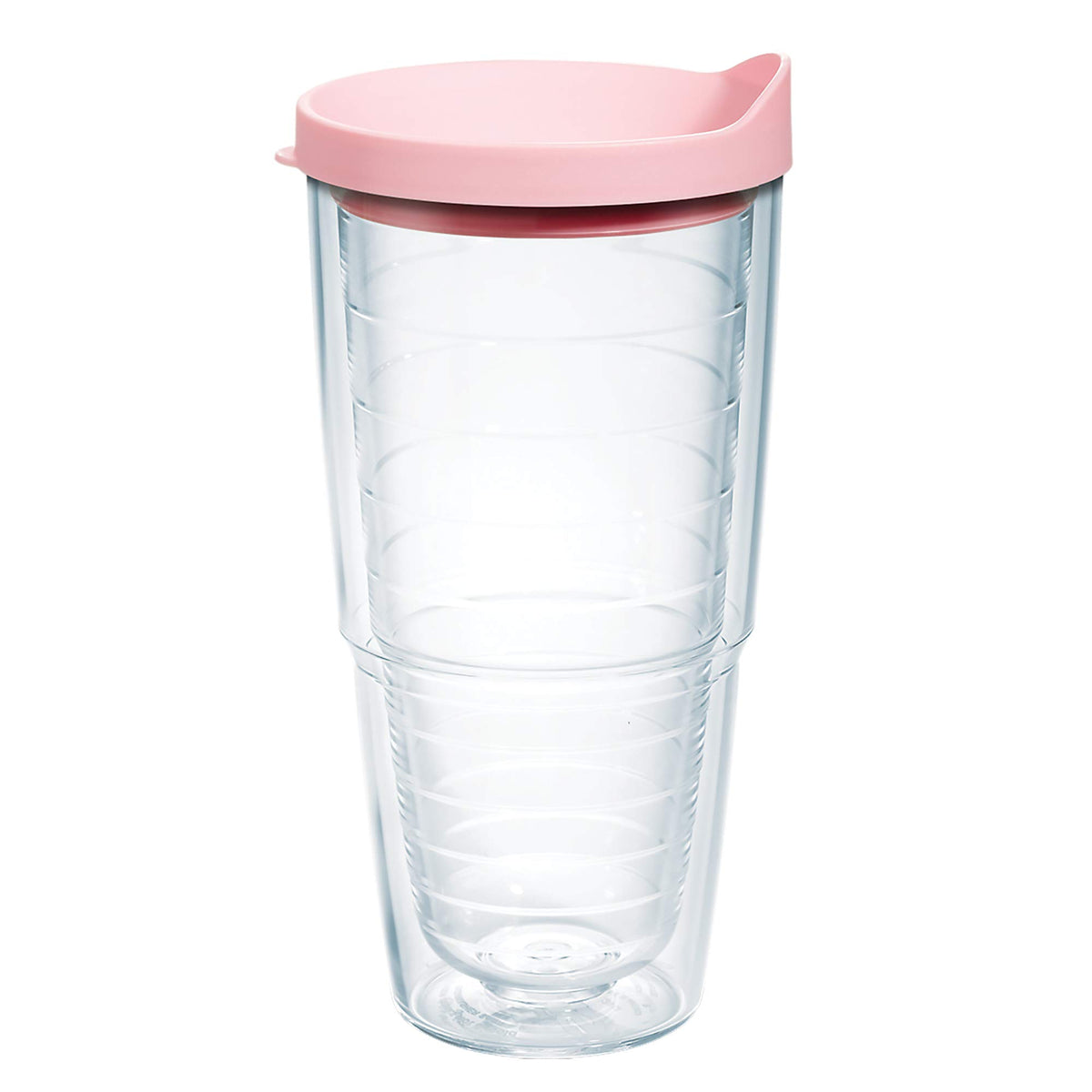 Tervis Clear & Colorful Lidded Made in USA Double Walled Insulated Tumbler Travel Cup Keeps Drinks Cold & Hot, 16oz Mug, Black Lid