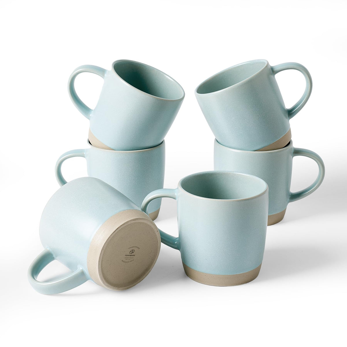famiware Coffee Mugs Set of 6, 13 oz Mug Set, Ceramic Cup Set with Handle