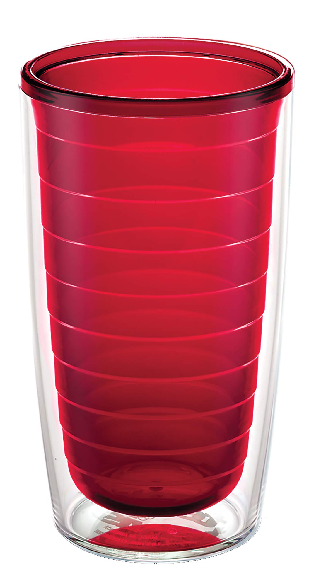 Tervis Clear & Colorful Tabletop Made in USA Double Walled Insulated Tumbler Travel Cup Keeps Drinks Cold & Hot, 16oz Mug, Clear