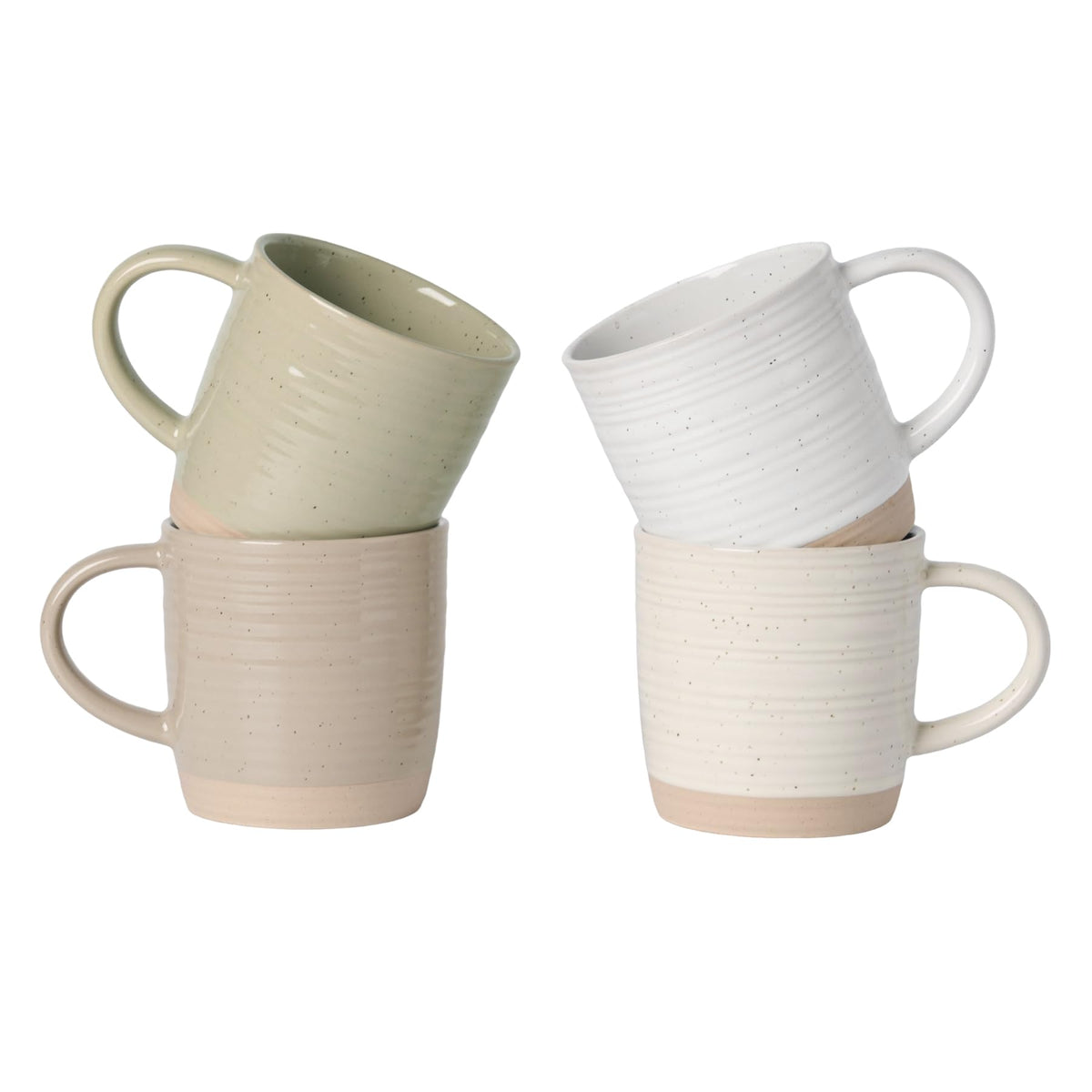 famiware Coffee Mugs Set of 6, 13 oz Mug Set, Ceramic Cup Set with Handle