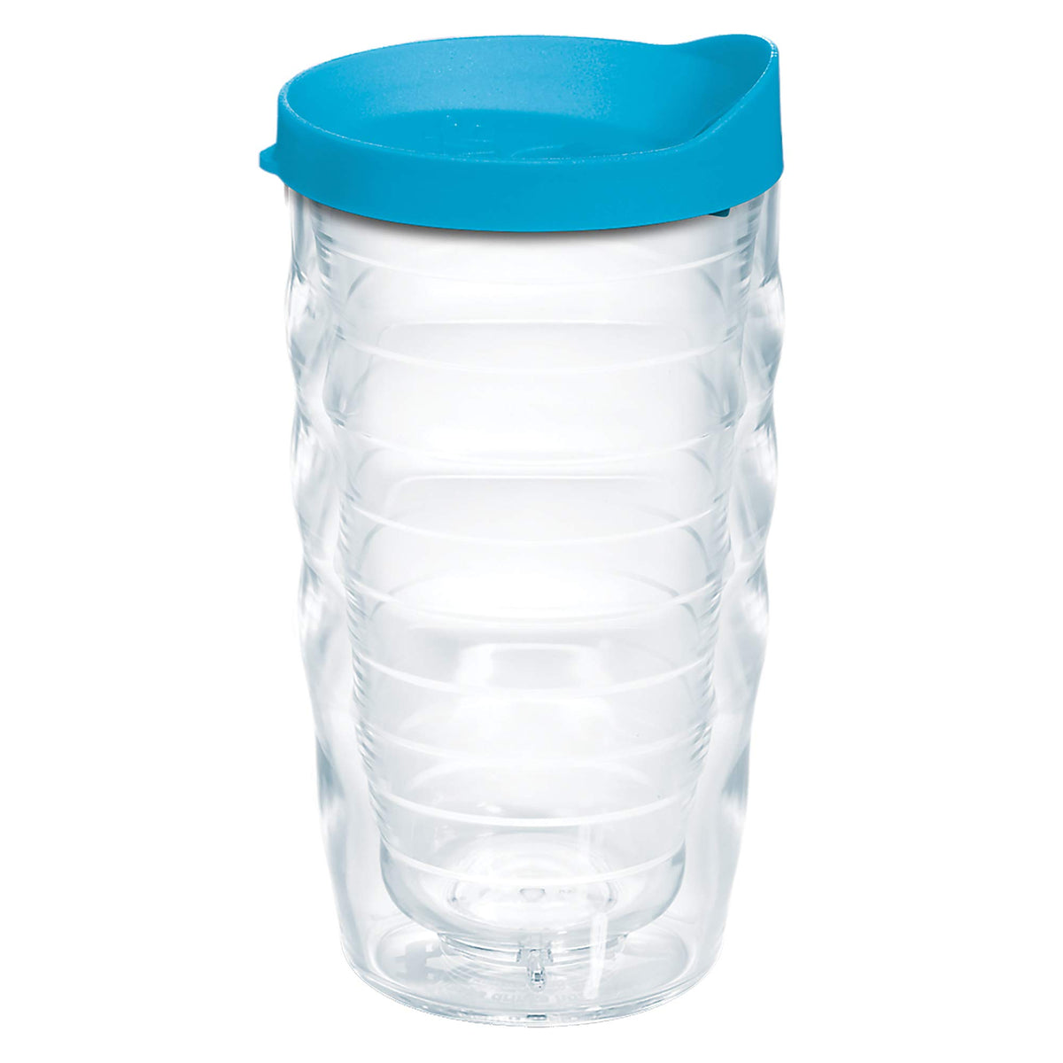 Tervis Clear & Colorful Lidded Made in USA Double Walled Insulated Tumbler Travel Cup Keeps Drinks Cold & Hot, 16oz Mug, Black Lid