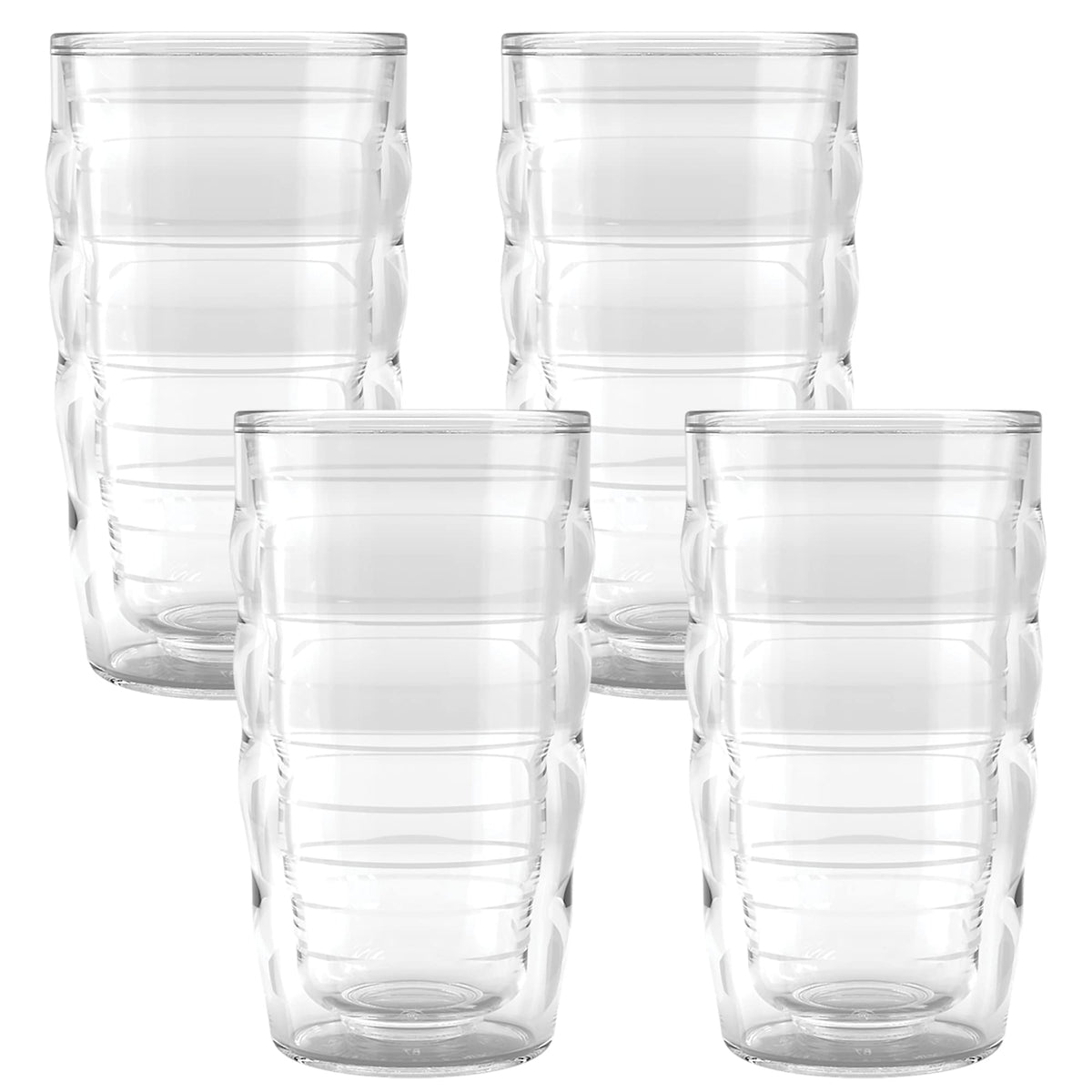 Tervis Clear & Colorful Tabletop Made in USA Double Walled Insulated Tumbler Travel Cup Keeps Drinks Cold & Hot, 16oz Mug, Clear