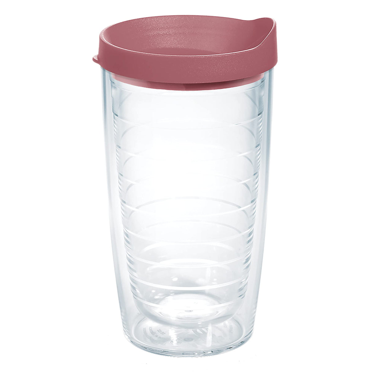 Tervis Clear & Colorful Lidded Made in USA Double Walled Insulated Tumbler Travel Cup Keeps Drinks Cold & Hot, 16oz Mug, Black Lid