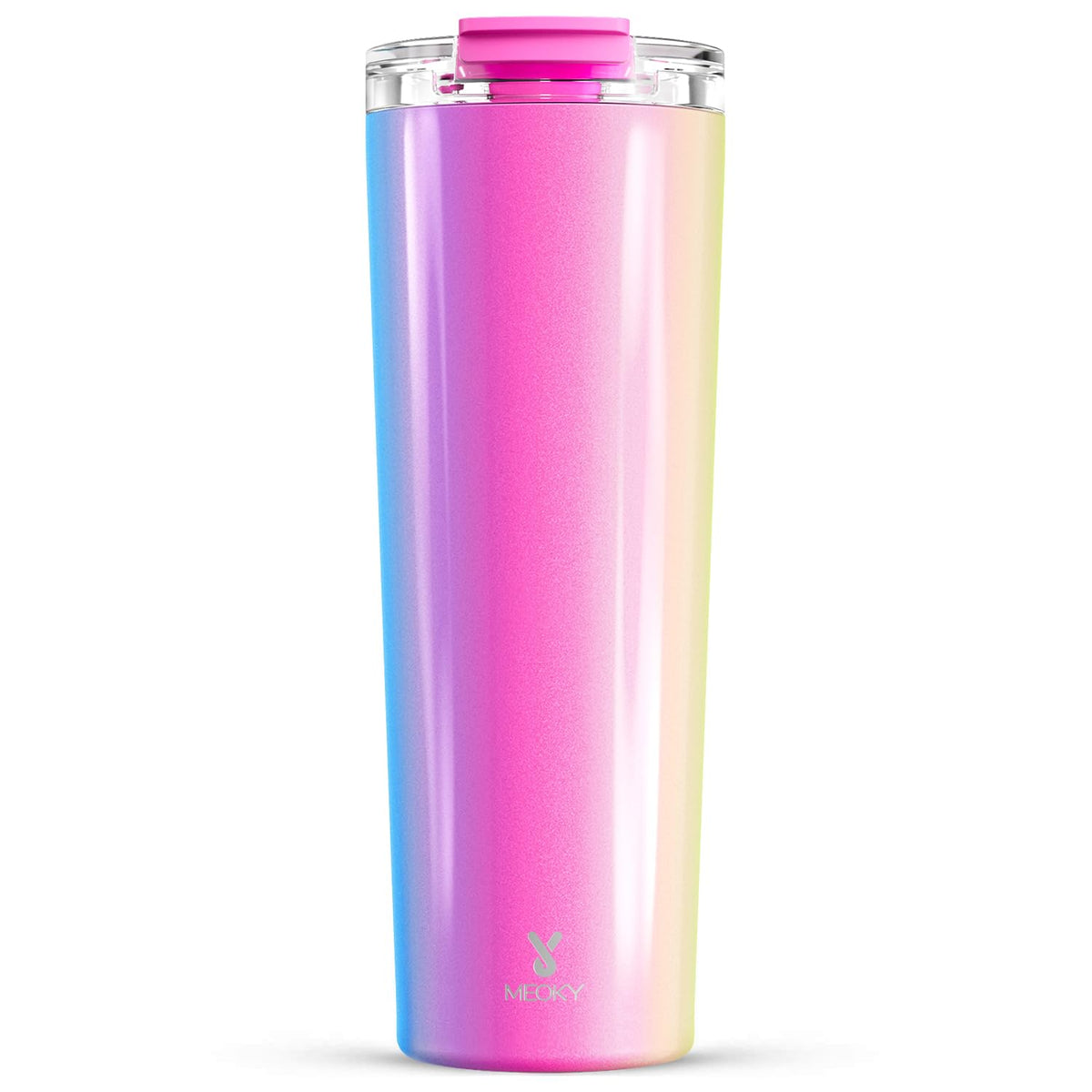 Meoky 24 oz Insulated Travel Coffee Mug: Leak Proof Lid, Night