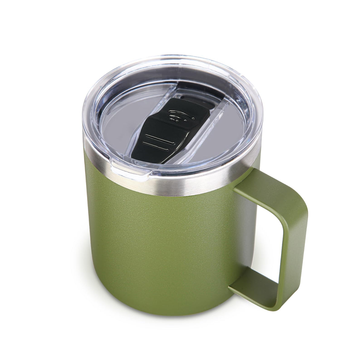 Volhoply 14oz Insulated Stainless Steel Coffee Mug with Lid Bulk 8 Pack,Double Wall Vacuum Travel Coffee Cup with Handle,Reusable Metal Cups Tumbler Cup, Camping Mugs,Ideal Gifts(Mix,8)