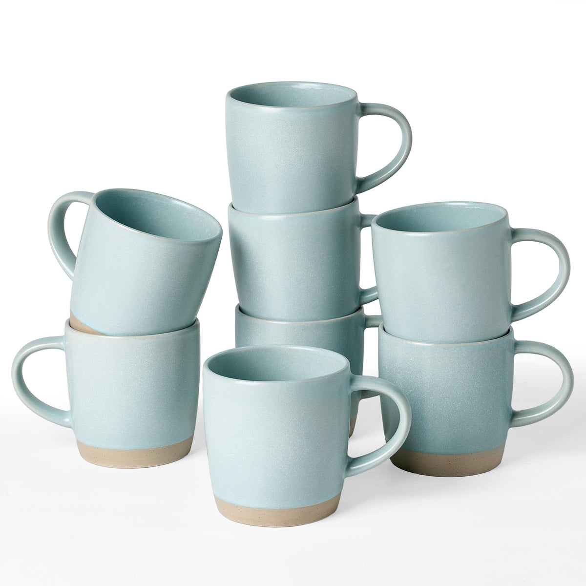 famiware Coffee Mugs Set of 6, 13 oz Mug Set, Ceramic Cup Set with Handle
