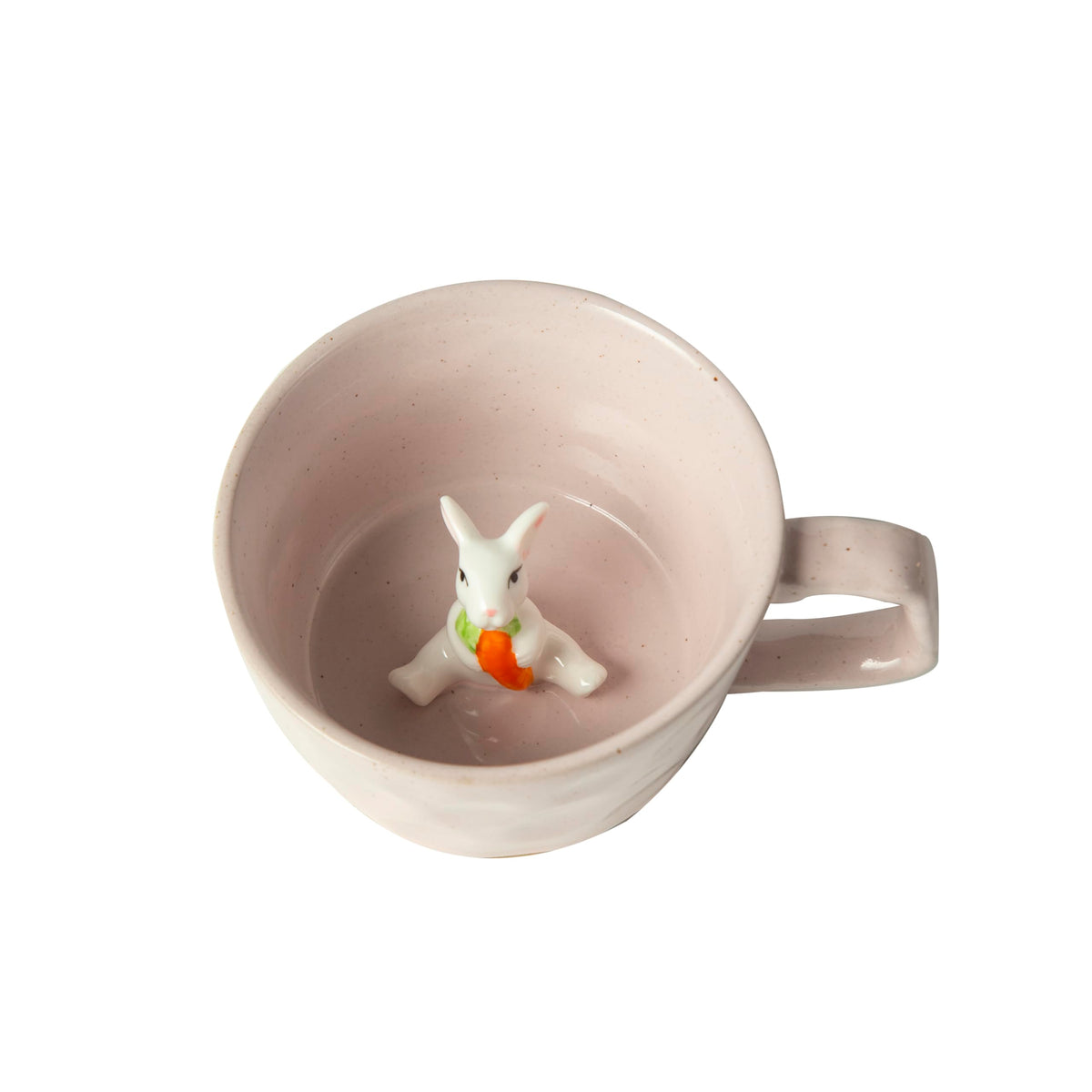 DIHOclub Farmhouse Ceramic Coffee Mug with Squirrel Figurine – Rustic Stoneware Cup, Matte Finish, Ideal for Breakfast & Home Decor (Green Squirrel)