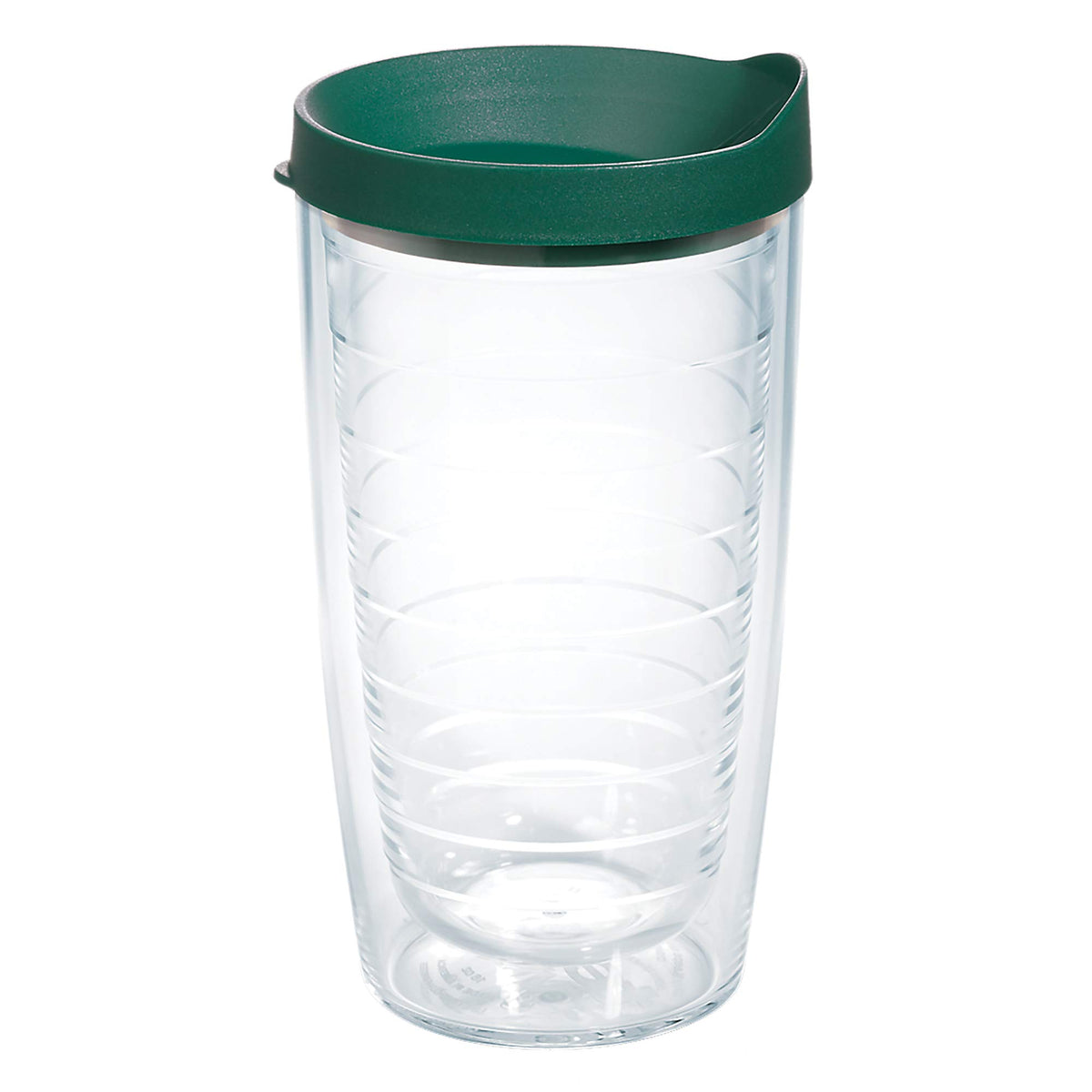 Tervis Clear & Colorful Lidded Made in USA Double Walled Insulated Tumbler Travel Cup Keeps Drinks Cold & Hot, 16oz Mug, Black Lid