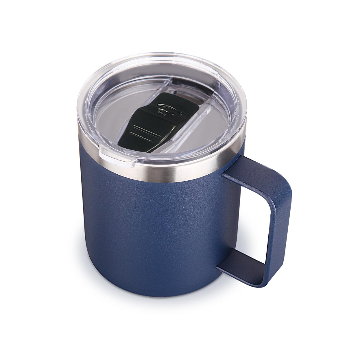 Volhoply 14oz Insulated Stainless Steel Coffee Mug with Lid Bulk 8 Pack,Double Wall Vacuum Travel Coffee Cup with Handle,Reusable Metal Cups Tumbler Cup, Camping Mugs,Ideal Gifts(Mix,8)