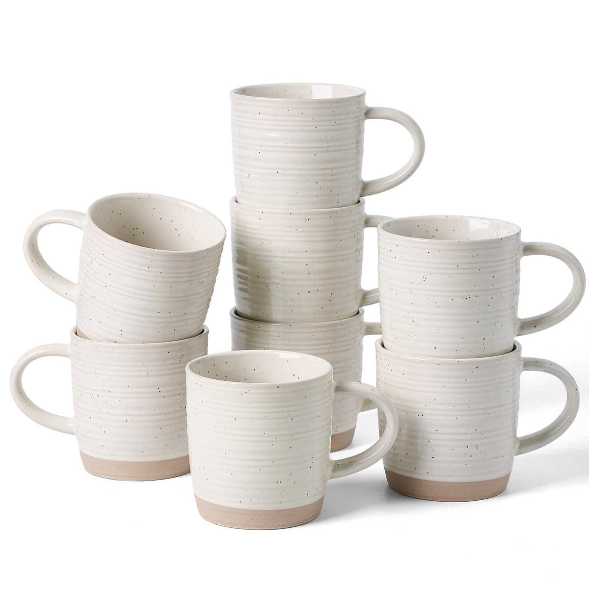 famiware Coffee Mugs Set of 6, 13 oz Mug Set, Ceramic Cup Set with Handle