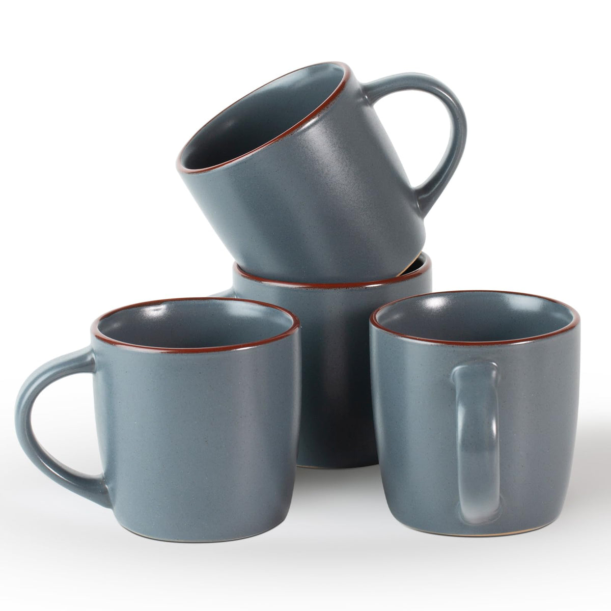 famiware Mercury Coffee Mugs 13 oz, Coffee Mugs Set of 4 with Handle, Cups for Latte, Hot Tea, Cappuccino, Mocha, Cocoa, Multi-color