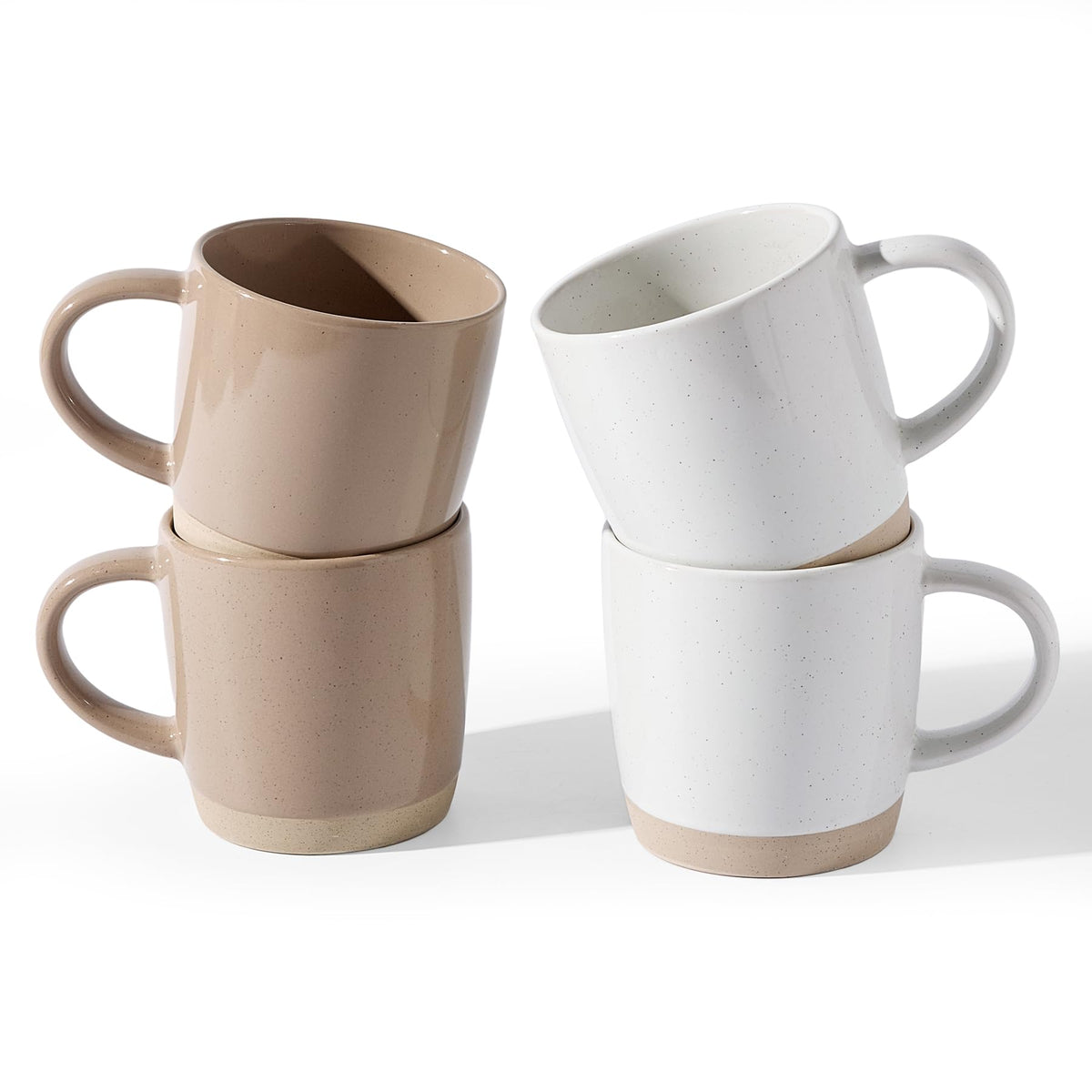 famiware Mercury Coffee Mugs 13 oz, Coffee Mugs Set of 4 with Handle, Cups for Latte, Hot Tea, Cappuccino, Mocha, Cocoa, Multi-color