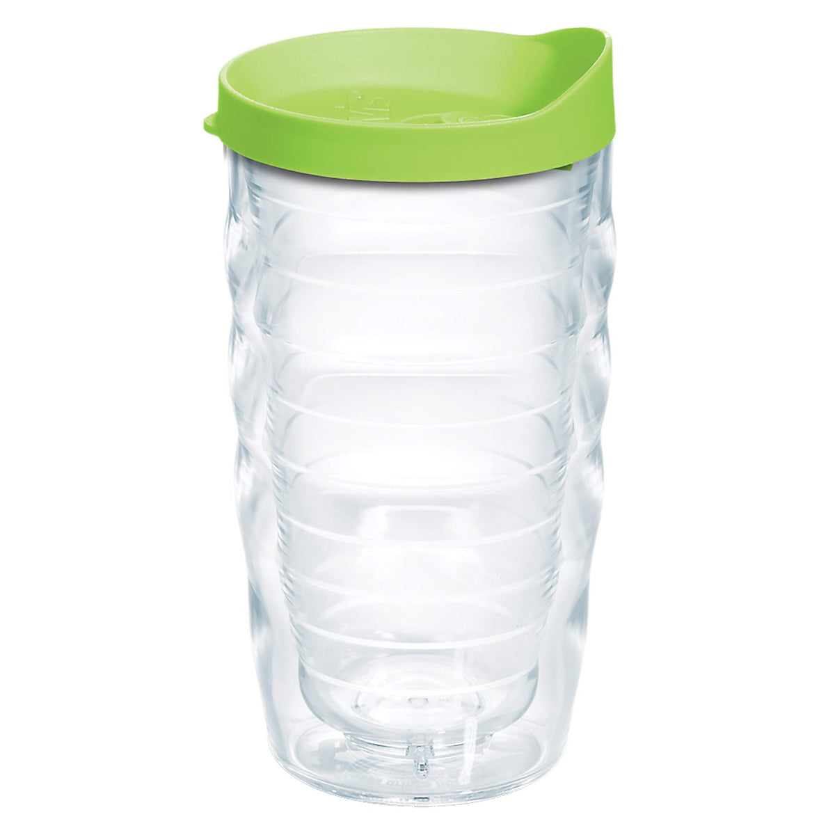 Tervis Clear & Colorful Lidded Made in USA Double Walled Insulated Tumbler Travel Cup Keeps Drinks Cold & Hot, 16oz Mug, Black Lid