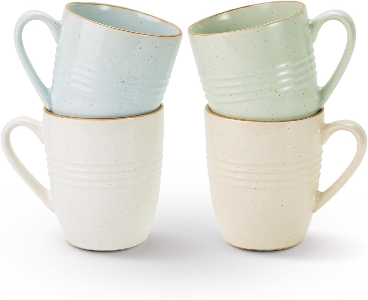 famiware Jupiter Coffee Mugs Set of 4, 13oz Coffee Mug Cups with Handle