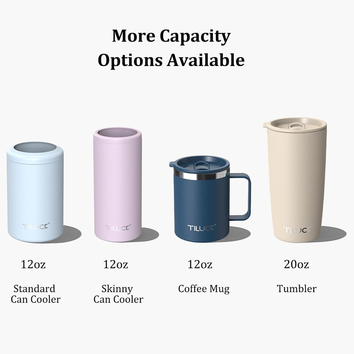 TILUCK 12 oz Insulated Coffee Mug with Lid and Handle