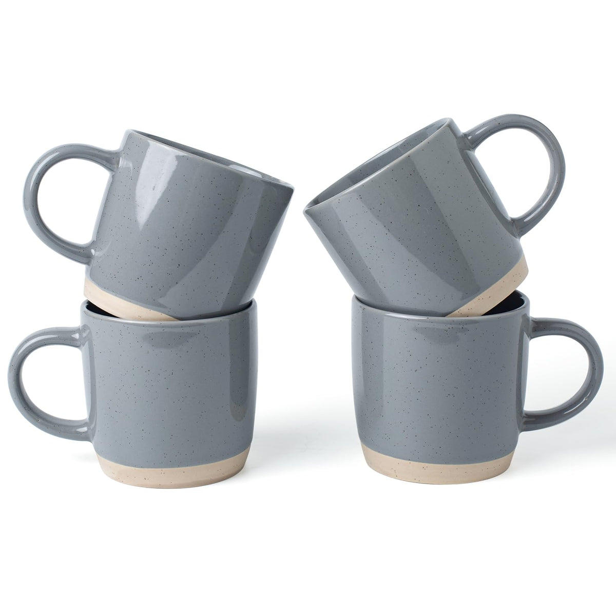 famiware Mercury Coffee Mugs 13 oz, Coffee Mugs Set of 4 with Handle, Cups for Latte, Hot Tea, Cappuccino, Mocha, Cocoa, Multi-color