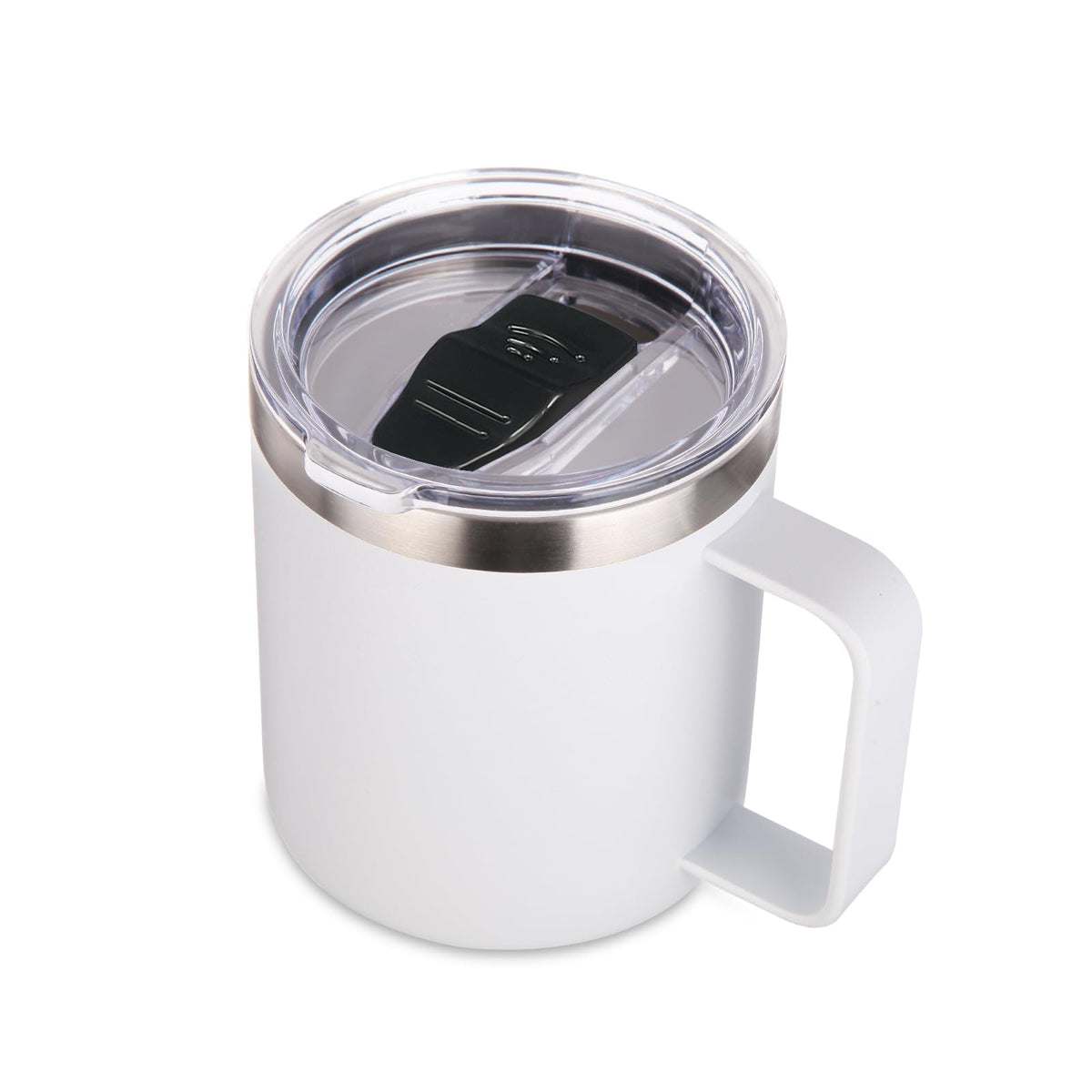 Volhoply 14oz Insulated Stainless Steel Coffee Mug with Lid Bulk 8 Pack,Double Wall Vacuum Travel Coffee Cup with Handle,Reusable Metal Cups Tumbler Cup, Camping Mugs,Ideal Gifts(Mix,8)