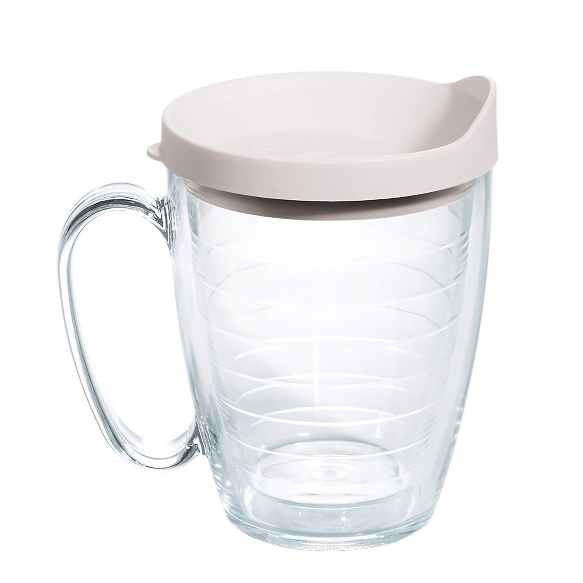 Tervis Clear & Colorful Lidded Made in USA Double Walled Insulated Tumbler Travel Cup Keeps Drinks Cold & Hot, 16oz Mug, Black Lid