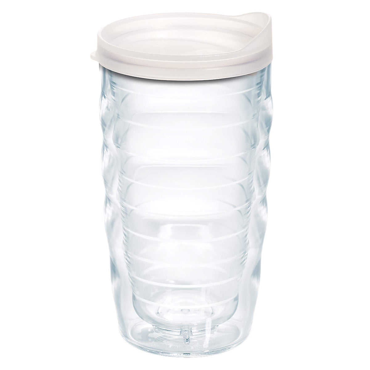 Tervis Clear & Colorful Lidded Made in USA Double Walled Insulated Tumbler Travel Cup Keeps Drinks Cold & Hot, 16oz Mug, Black Lid