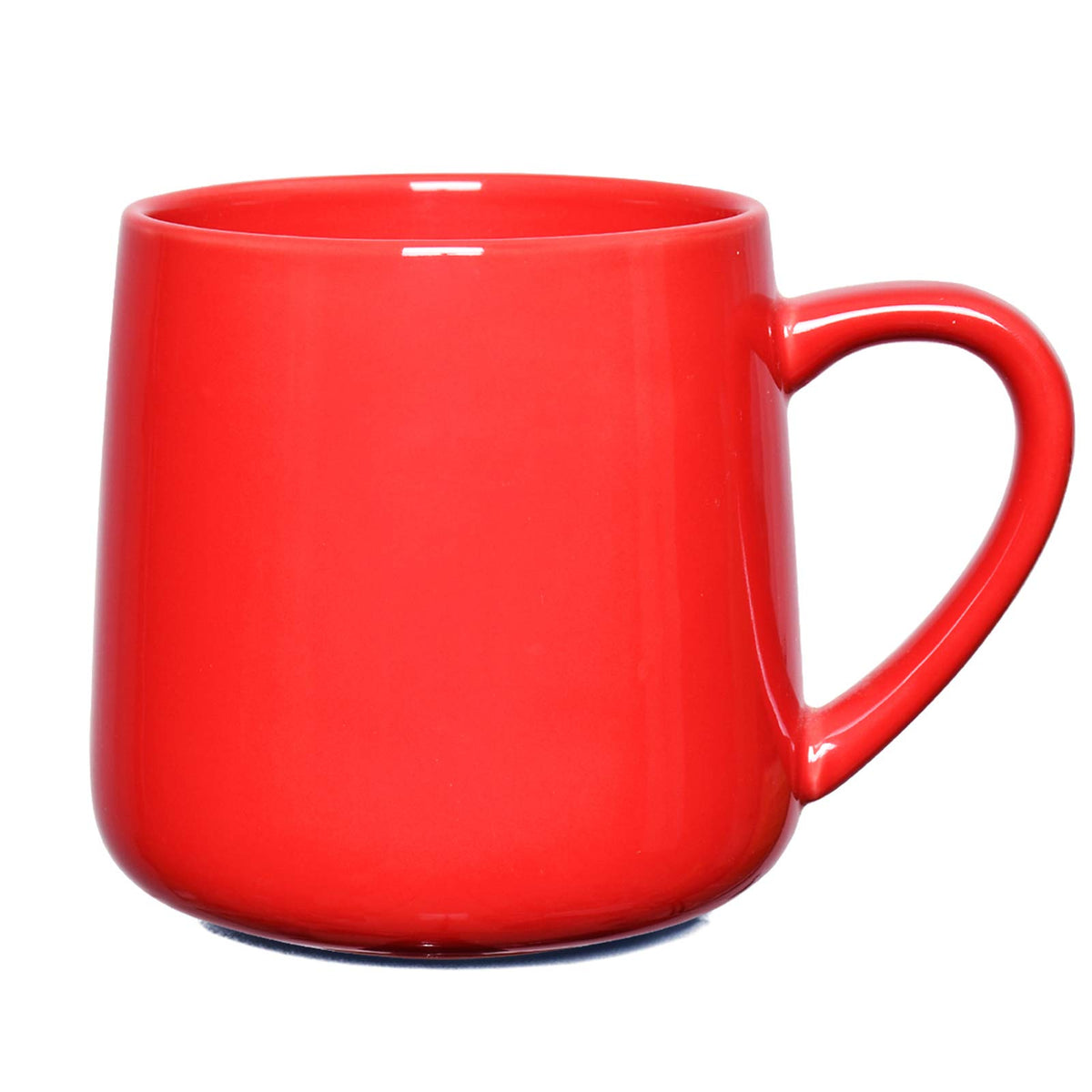 Bosmarlin Large Glossy Ceramic Coffee Mug, Tea Cup for Office and Home, 18 oz, Suitable for Dishwasher and Microwave(Blue, 1)