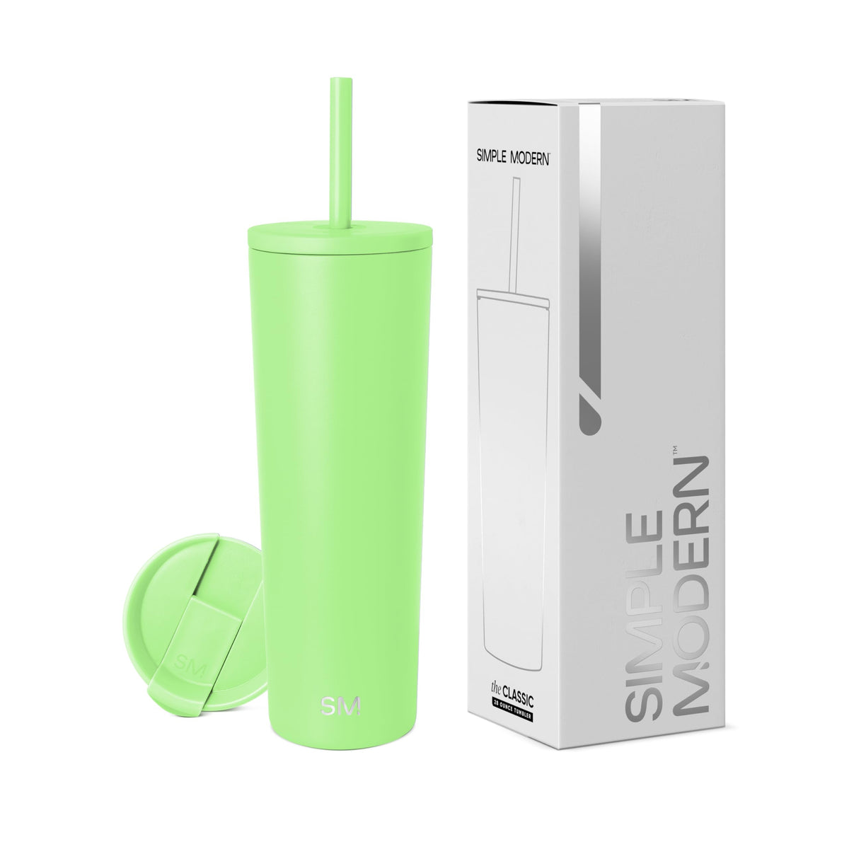 Simple Modern Iced Coffee Tumbler, Insulated | 24oz | Green