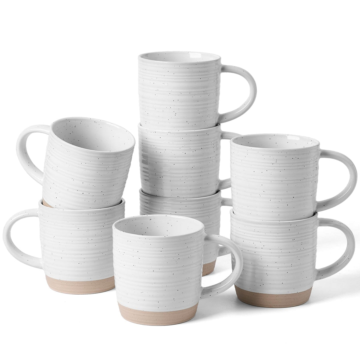 famiware Coffee Mugs Set of 6, 13 oz Mug Set, Ceramic Cup Set with Handle