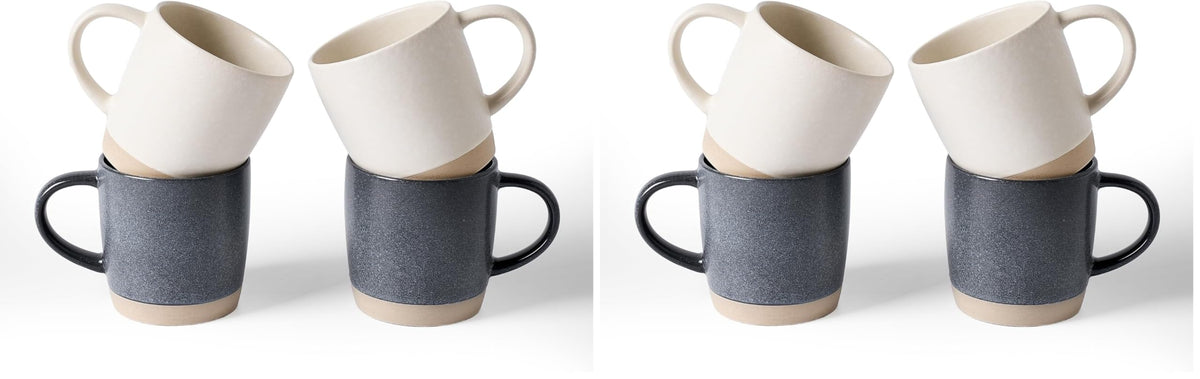 famiware Coffee Mugs Set of 6, 13 oz Mug Set, Ceramic Cup Set with Handle