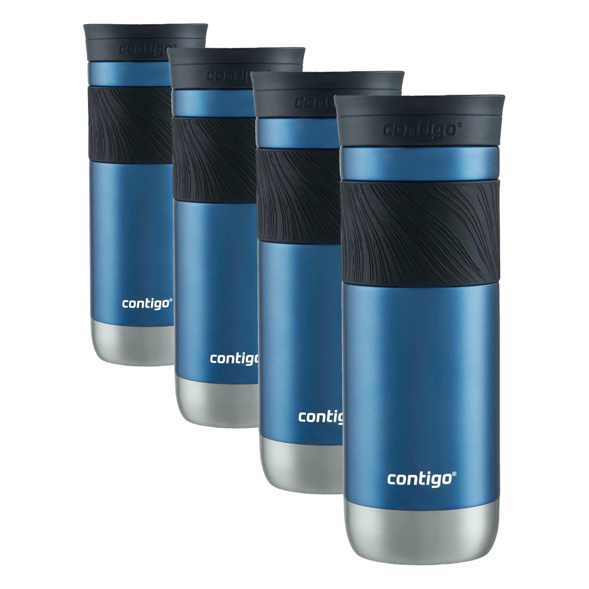 Contigo Byron 2.0 Stainless Steel Travel Mug with Snapseal Lid and Grip, 24oz, Midnight Berry, BPA Free and Leak Proof