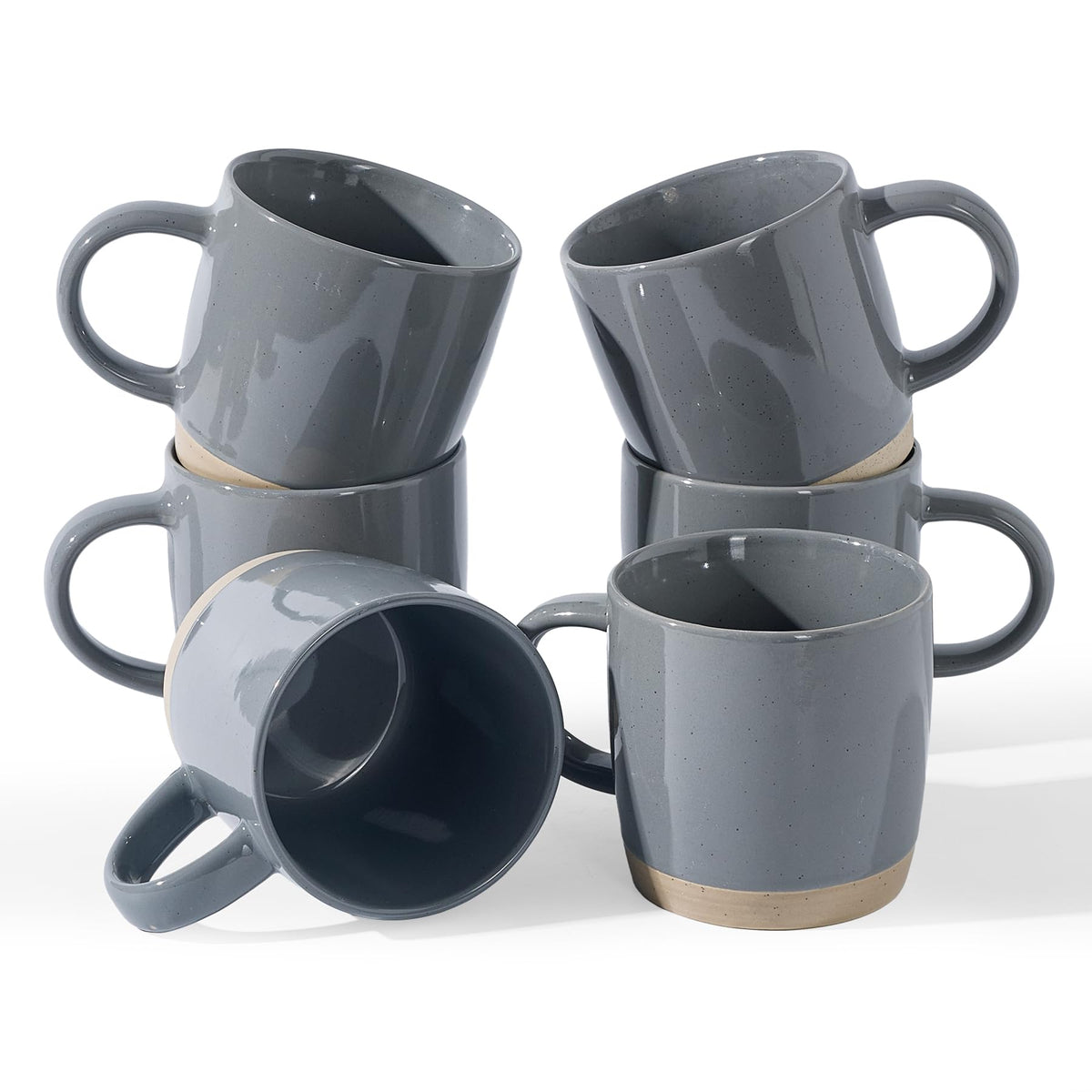famiware Mercury Coffee Mugs 13 oz, Coffee Mugs Set of 4 with Handle, Cups for Latte, Hot Tea, Cappuccino, Mocha, Cocoa, Multi-color
