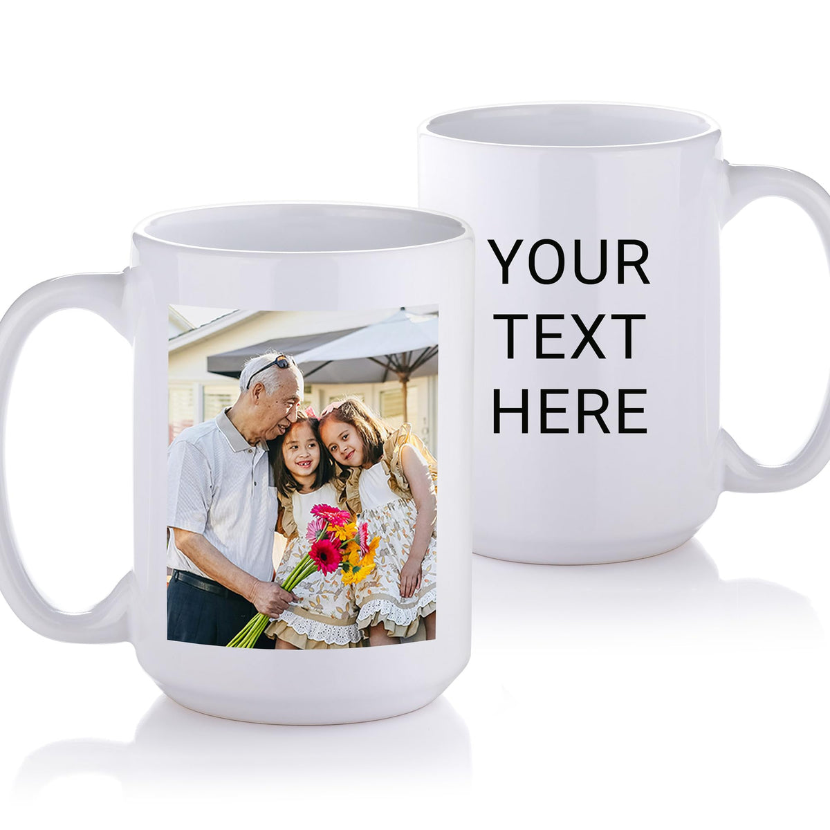 Lifetime Creations Custom New Baby Photo Mug with Text: Personalized Coffee Cup, 15 ounces, Custom Newborn Photo Gift for New Parents, New Mom Keepsake, Baby Name Announcement, Printed in USA