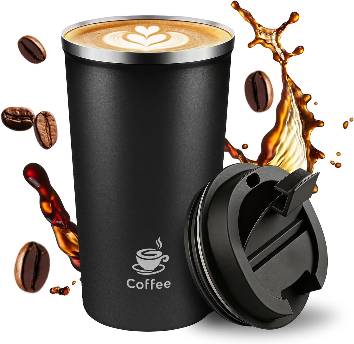 17oz Travel Coffee Mug ,Leakproof Vacuum Coffee Cup Insulated Tumbler