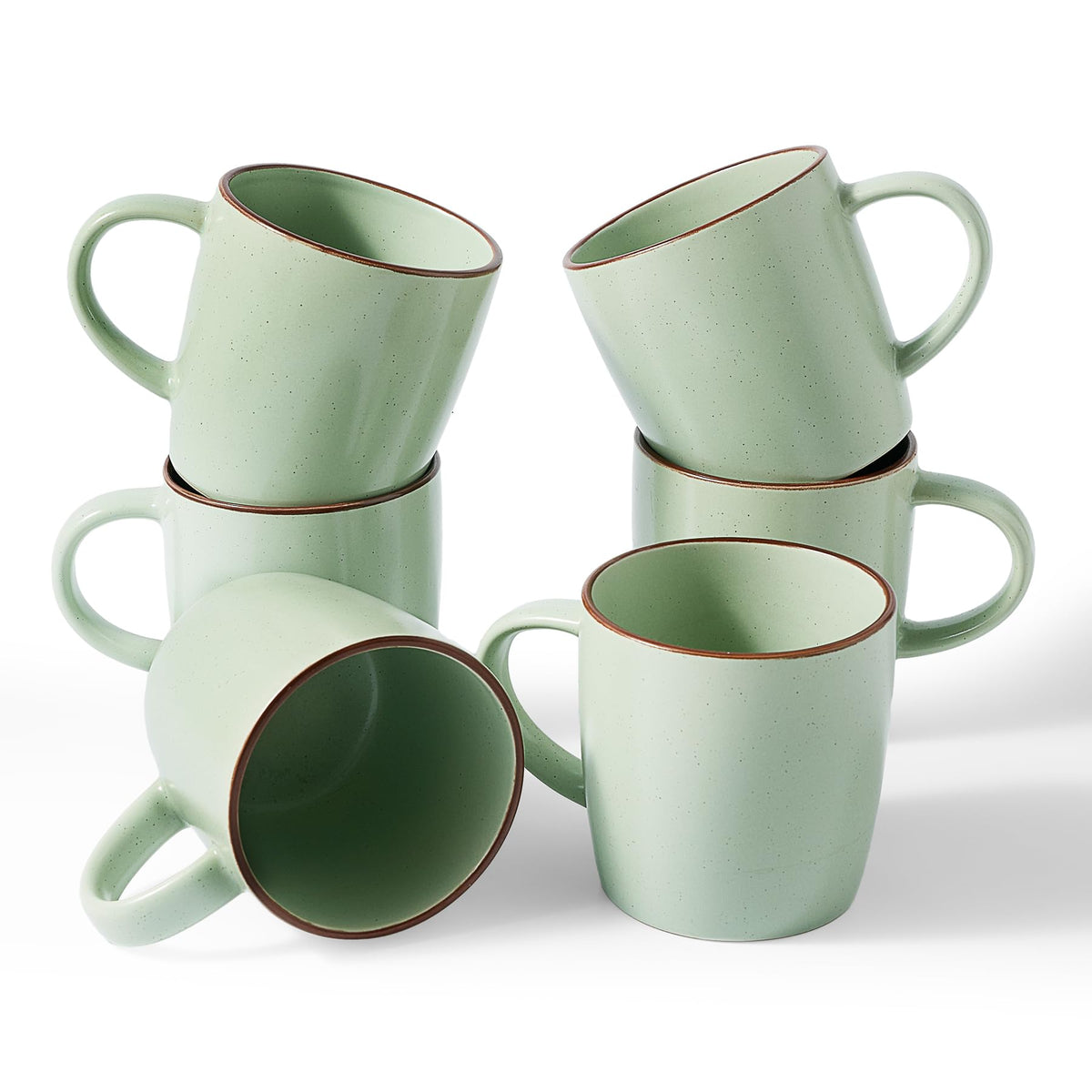 famiware Mercury Coffee Mugs 13 oz, Coffee Mugs Set of 4 with Handle, Cups for Latte, Hot Tea, Cappuccino, Mocha, Cocoa, Multi-color