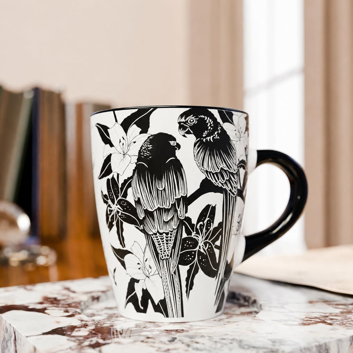 Color Changing Bird Coffee Mug 12oz – Unique Gifts for Bird Lovers